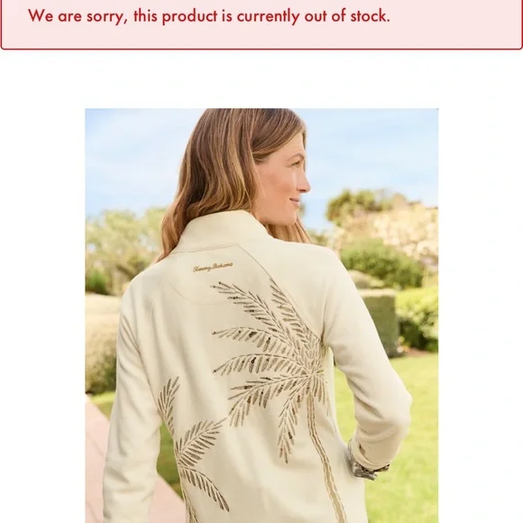 Tommy Bahama  Aruba Portico Palma Full Zip - Picture 6 of 6